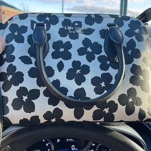 kate spade black and white floral crossbody